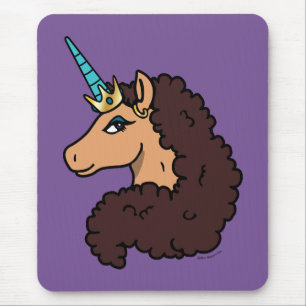 Afro Unicorn Divine Mouse Pad