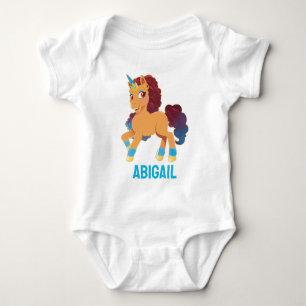 Afro Unicorn Divine Prancing Baby Bodysuit