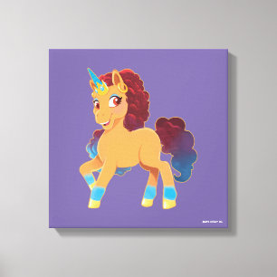 Afro Unicorn   Divine Prancing Canvas Print