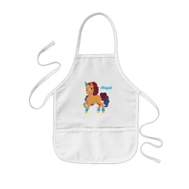Afro Unicorn | Divine Prancing Kids Apron (Front)