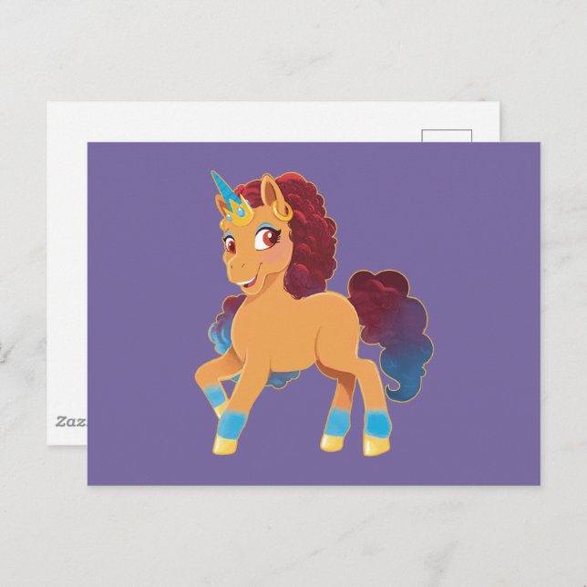 Afro Unicorn | Divine Prancing Postcard (Front/Back)