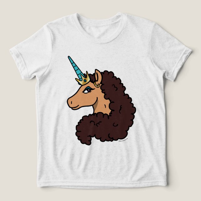 Afro Unicorn | Divine Tri-Blend Shirt (Design Front)
