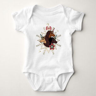 Afro Unicorn Festive Holiday Magical Baby Bodysuit