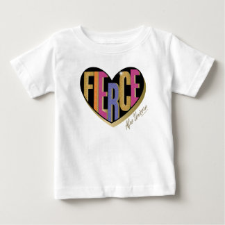Afro Unicorn Fierce Heart Design Baby T-Shirt