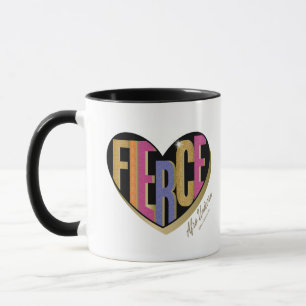 Afro Unicorn Fierce Heart Design Mug