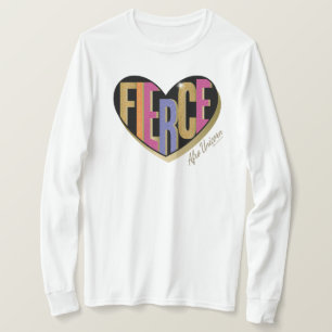 Afro Unicorn Fierce Heart Design T-Shirt