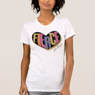 Afro Unicorn Fierce Heart Design T-Shirt