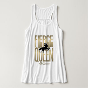 Afro Unicorn Fierce Queen Singlet