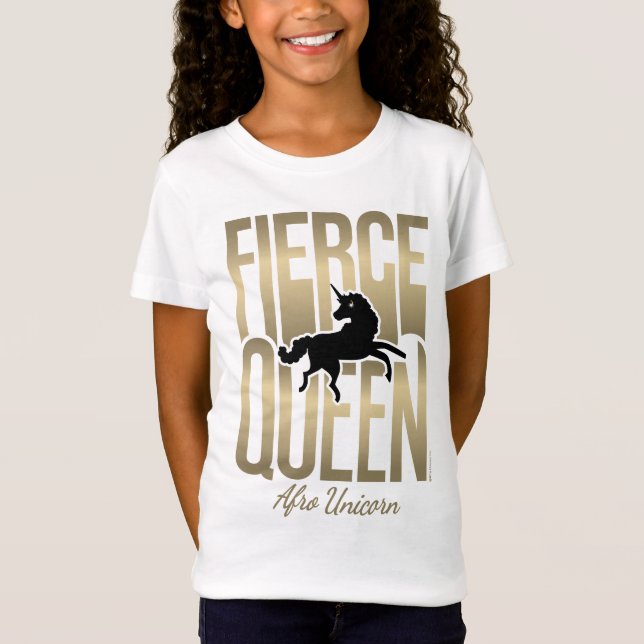 Afro Unicorn Fierce Queen T-Shirt (Front)