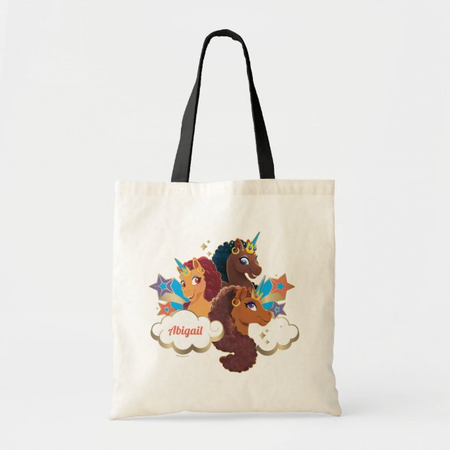 Afro Unicorn “Made of Magic” Trio Design Tote Bag (Front)