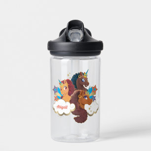 Afro Unicorn “Made of Magic” Trio Design Water Bottle