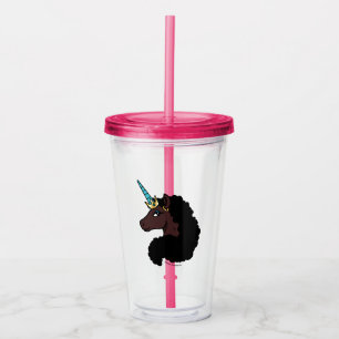 Afro Unicorn Magical Acrylic Tumbler
