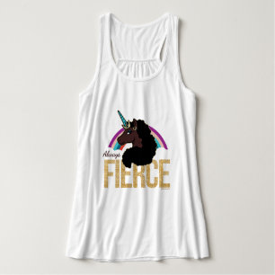 Afro Unicorn Magical - Always Fierce Singlet