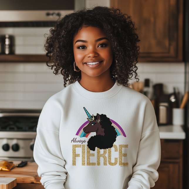 Afro Unicorn | Magical - Always Fierce Sweatshirt (Creator Uploaded)