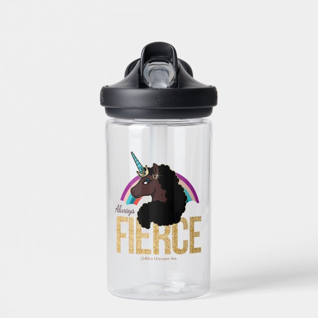 Afro Unicorn | Magical - Always Fierce Water Bottle (Front)