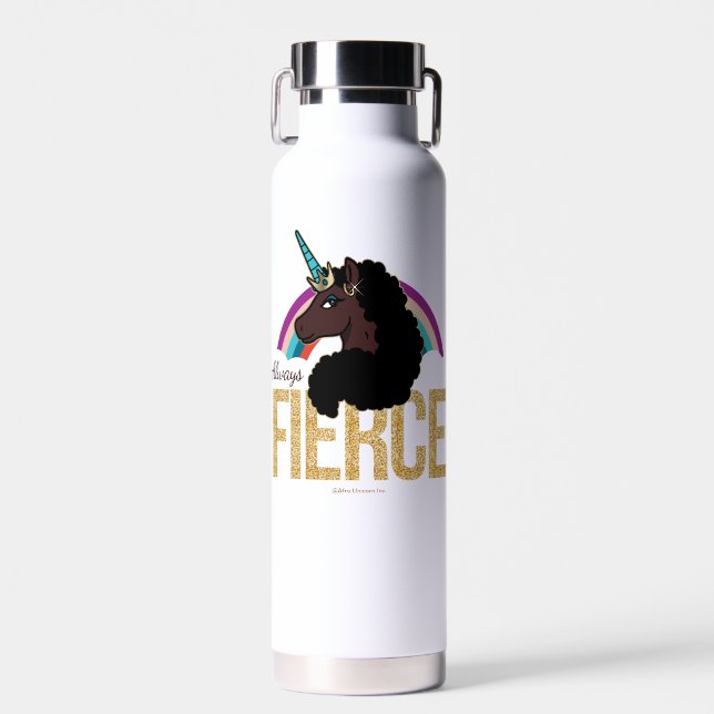 Afro Unicorn | Magical - Always Fierce Water Bottle (Front)