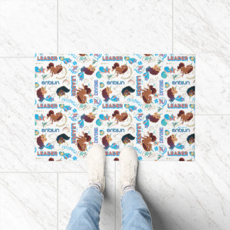 Afro Unicorn Magical Empowering Pattern Doormat