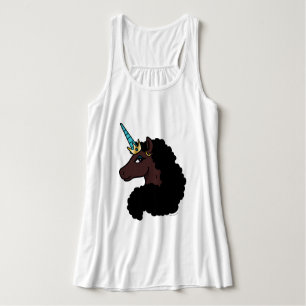 Afro Unicorn Magical Singlet