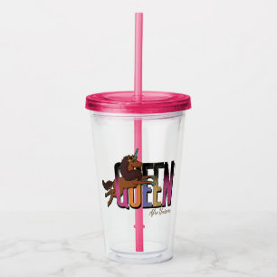 Afro Unicorn Queen Design Acrylic Tumbler