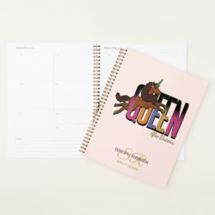 Afro Unicorn Queen Design Planner