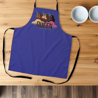 Afro Unicorn Queen Trio Design Apron