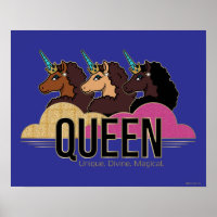 Afro Unicorn Queen Trio Design