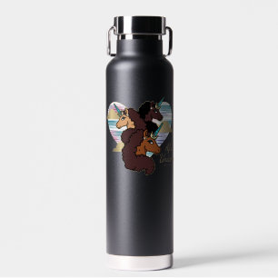 Afro Unicorn Trio Heart Design Water Bottle