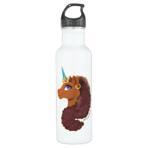 Afro Unicorn   Unique 710 Ml Water Bottle