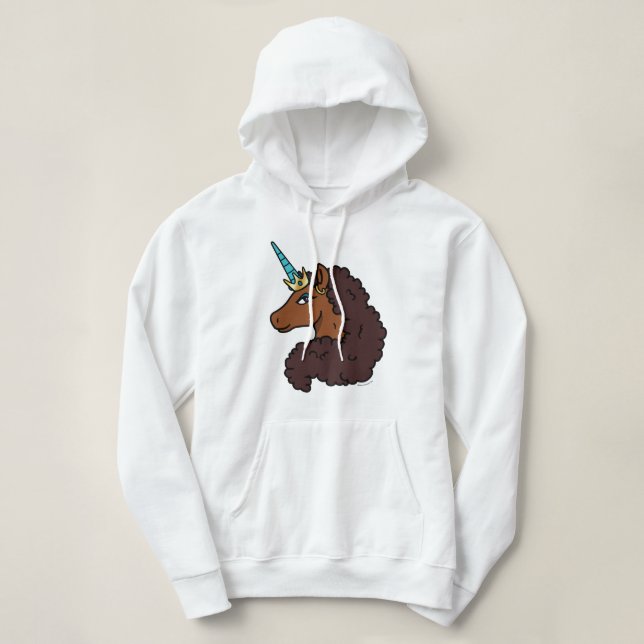 Afro Unicorn | Unique Hoodie (Design Front)