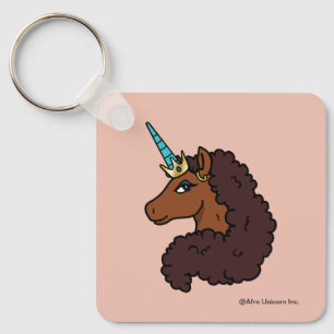 Afro Unicorn   Unique Key Ring