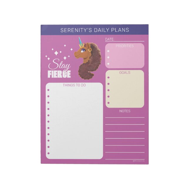 Afro Unicorn | Unique Notepad (Rotated)