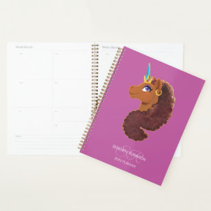 Afro Unicorn Unique Planner