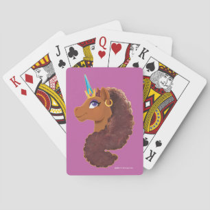 Afro Unicorn   Unique Playing Cards