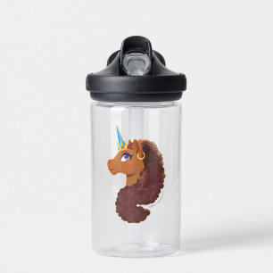 Afro Unicorn   Unique Water Bottle