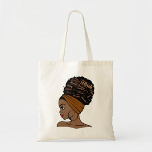 Afro Woman African American Black History Month Tote Bag