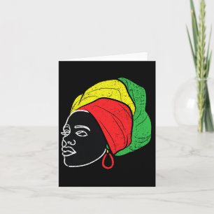 Afro Woman Black History Month Colour Men Women Wo Card