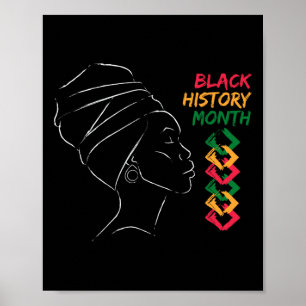 Afro Woman Black History Month Colour Men Women Wo Poster