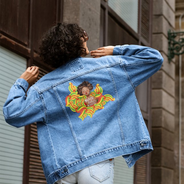 Afro Woman | Black History Month Denim Jacket (Creator Uploaded)