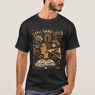 Afro Woman Black History Month Men Women African A T-Shirt