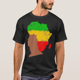 Afro Woman Map of Africa Black History Gift for wo T-Shirt