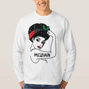 Afro Woman Melanin Black History Month Africa Amer T-Shirt
