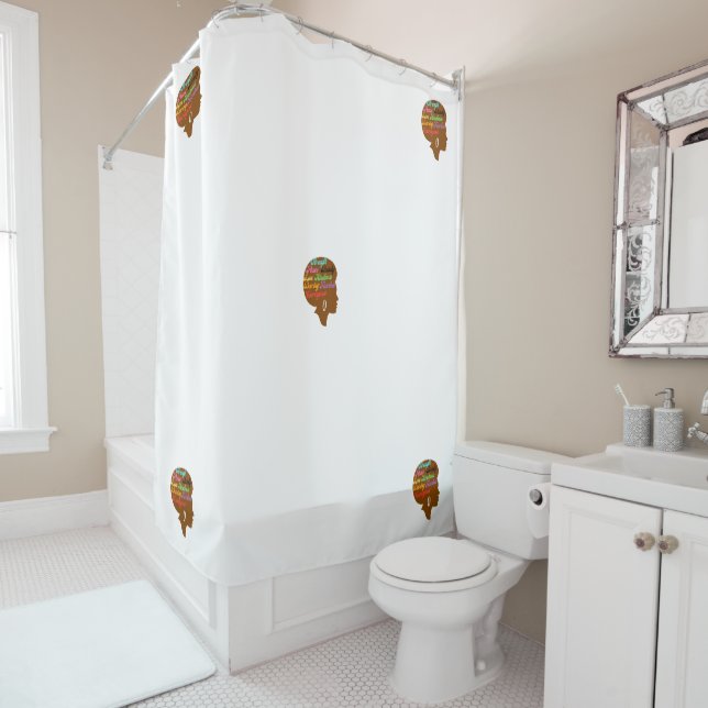 Afro Woman Shower Curtain (In Situ)
