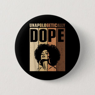 Afro Woman Unapologetically Black Strong Girls Vin 6 Cm Round Badge