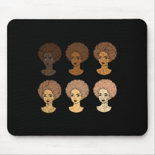Afro Woman Women Black History Month Men Women Gir Mouse Pad