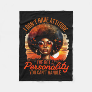 Afro Women Black Pride African American Girl Women Fleece Blanket