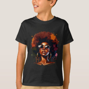 Afro Women Black Pride African American Melanin 1 T-Shirt