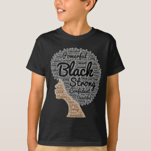 Afro Word Art Black History Month T-Shirt