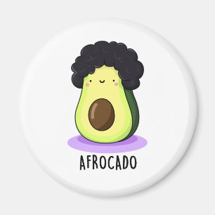 Afrocado Funny Avocado With Afro Pun Magnet