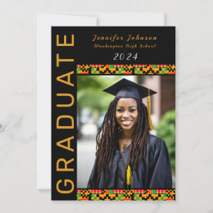 Afrocentric African American Graduation Invitation