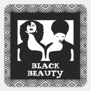 Afrocentric Art Abstract Black Women Square Sticker
